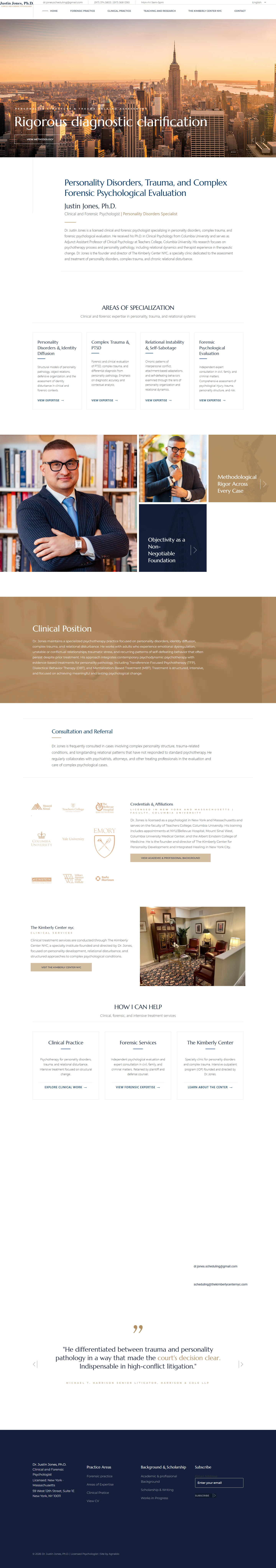 Dr. Justin Jones, Ph.D. website
