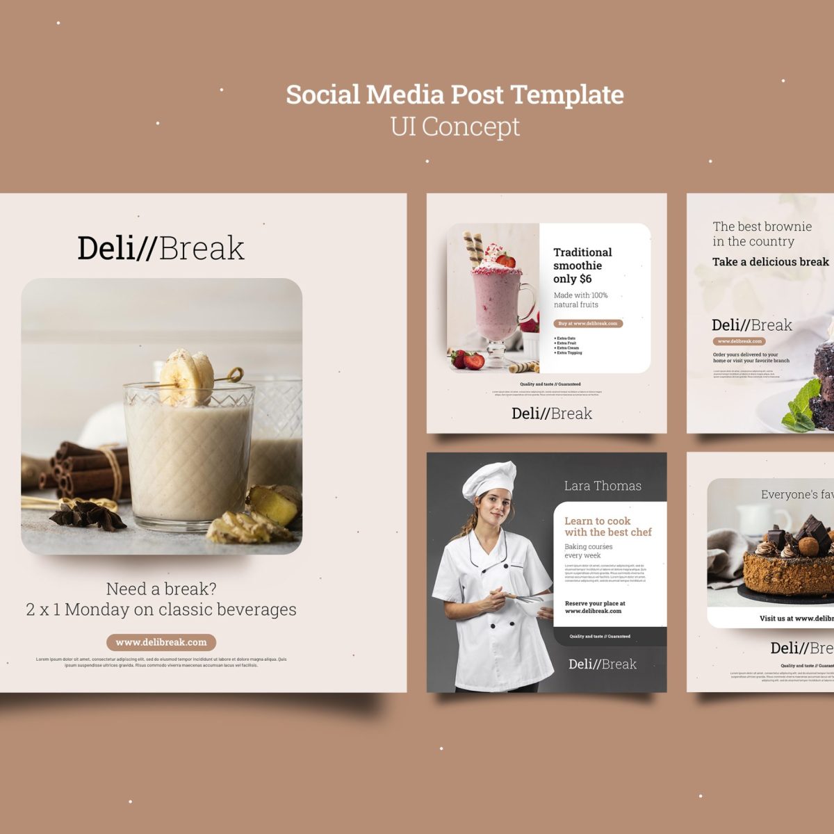 “Deli//Break” Social Media (UI Concept)